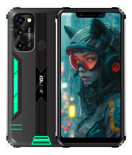 X-tigi Bison128 Teléfono Kingkong 6gb+ 128gb Android 11 Dual Sim Octa-core 5200 mAh 6.3 pulgadas Hd Pantalla Doble Cámara Smartphone con facial y huellas