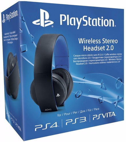 Headset Gold 7.1 Wireless Stereo Sony Ps4 Ps3 Ps Vita Pc