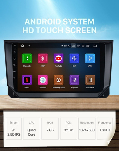 Seat Ibiza 2018-2021 Android Gps Wifi Radio Usb Touch Hd App