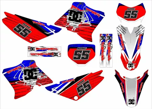 Kit Adesivo Moto Trilha Yamaha Xtz 125 0,20mm Motocross 070