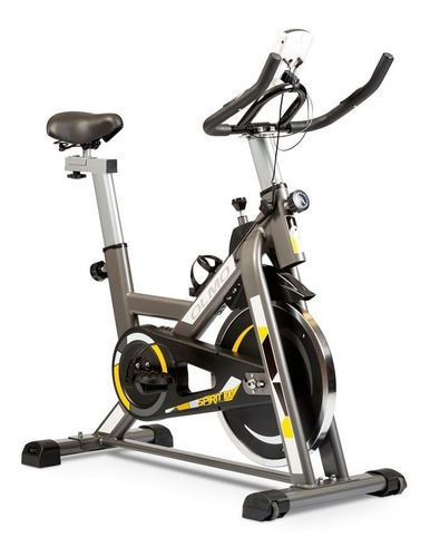 Imagen 2 de 7 de Bicicleta fija Olmo Spirit 100 para spinning color gris y negro