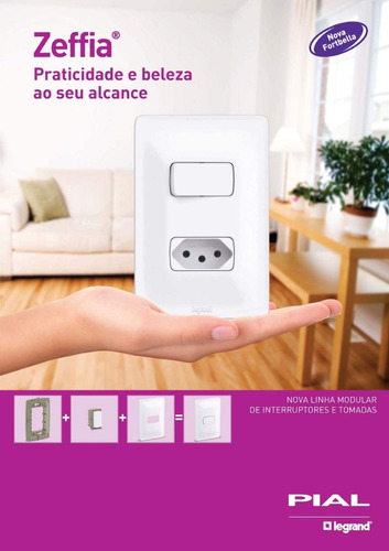 Interruptor Bipolar Simples 25a Branco Zeffia Pial 680154 25 A Branco