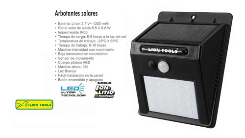 Lámpara Solar Led 4 Pack Sensor De Movimiento 25 Led!!!!!!