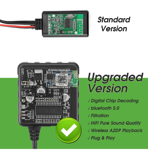 Imagem 3 de 6 de Carro Bluetooth Adaptador Módulo Aux Cabo Kca121b Para Alpin