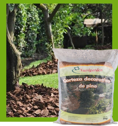 Imagen 1 de 2 de Nutrigarden Corteza De Pino Decorativa 5kg