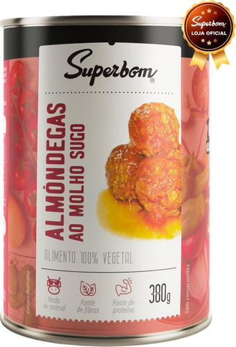Almondegas Veganas Ao Sugo 400g - Superbom