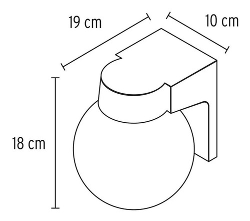 Lampara De Pared, Arbotante Tipo Globo, Voltech Lait