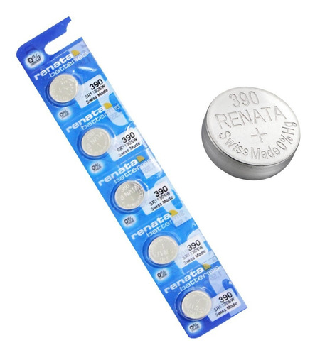 Pila Renata Pila Especializada 390- Silver Oxide Botón - Pack De 5 Unidades