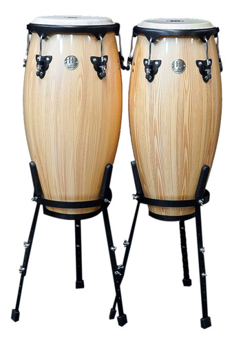 Par De Conga Williams Bachata Series 10'' & 11'' Polpar Wood Cor Natural Wood