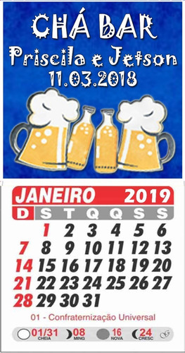 100 Mini Calendários Personalizados 2020