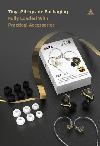 Qkz Zxd Con Micro + Estuche Audifonos Auriculares Blanco