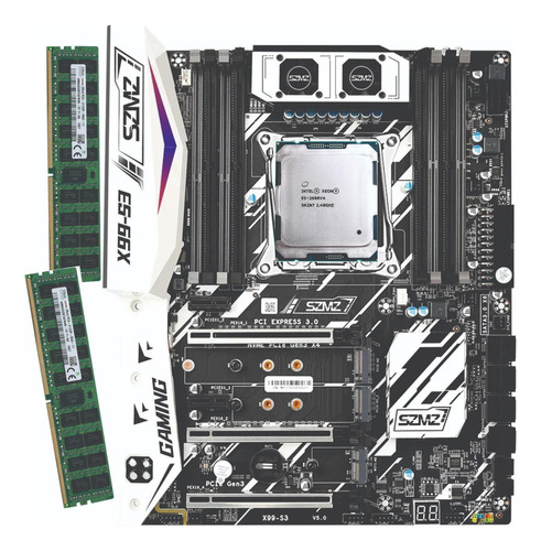 Kit: Placa Gaming X99 D81 + Xeon 2680 V4 + 64gb Ddr4 Cor Preto