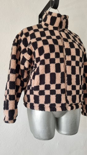 Chamarra Abrigo Polar Bomber Fuzzy Retro Mujer Talla S - M