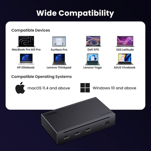 Base Thunderbolt 4 Dock Station 4k Estacion 8 En 1 Mac Lapto