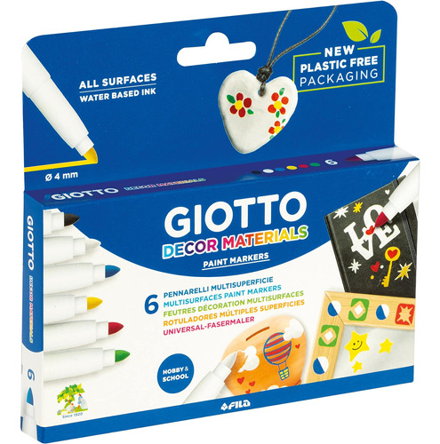 Rotuladores Giotto Decor Materials Multisuperficie, Punta Me