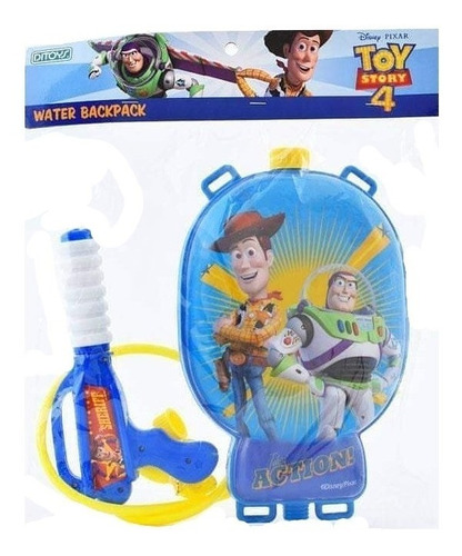 Pistola Lanzadora Agua Water Backpack Toy Story Ditoys 