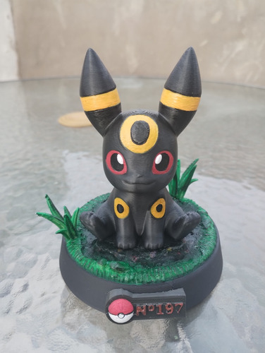Figura Pokémon Umbreon 197 Pokedex Impresa En 3d Eevee