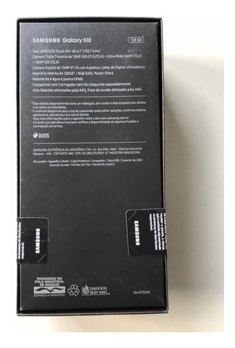 Samsung Galaxy S10 Dual Sim 128 Gb Preto 8 Gb Ram