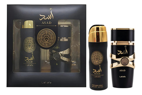 Lattafa Asad Estuche Edp 100ml+200ml Desodorante Hombre