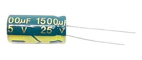 5x Capacitores Electrolíticos 1500uf A 25v