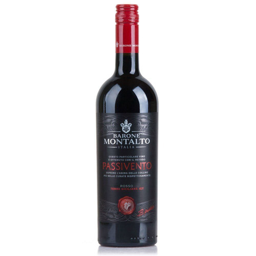 Imagem 1 de 1 de Vinho Italiano Tinto Passivento Terre Siciliane Barone Montalto 750ml