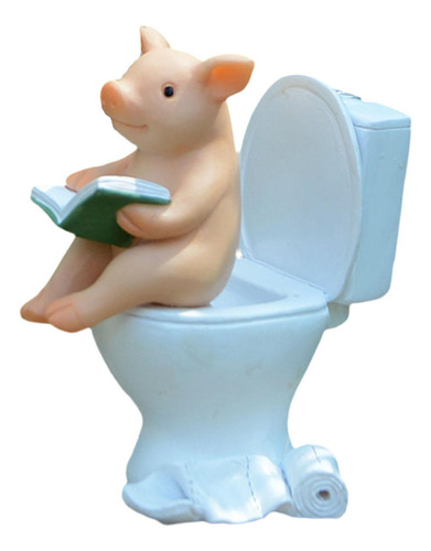 Mini Escultura De Cerdo Para Decoración Libros De Lectura