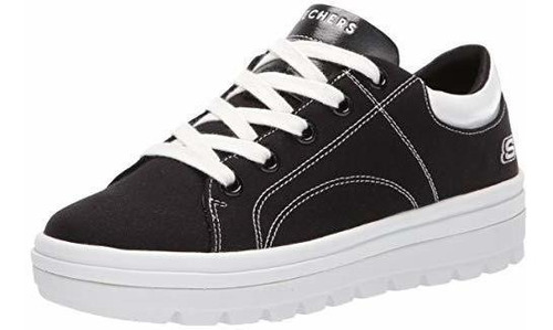 Skechers Street Cleat Para Mujer. Zapatilla De Lona Con Cord