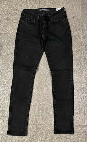 Jean Mujer Levis Negro Skinny Elastizado W26 L30 Fino