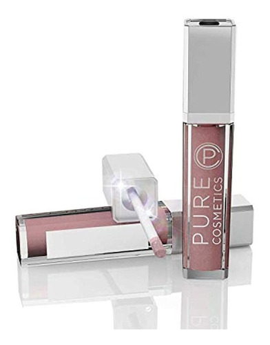 Brillo De Labios Hidratante, Color Rosa, 0.3oz,  Marca Pyle