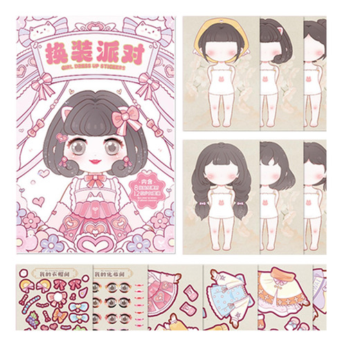 4pcs Make A Face Sticker Books, Faça Seus Estilo A