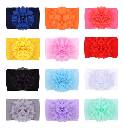 20 Diademas Elásticas De Nailon Para Bebés Y Niñas De 6