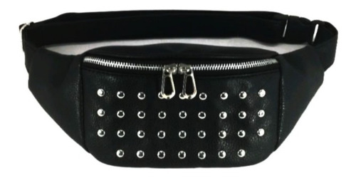 Riñonera Mujer Simil Cuero Cartera Bandolera Moderna Tachas