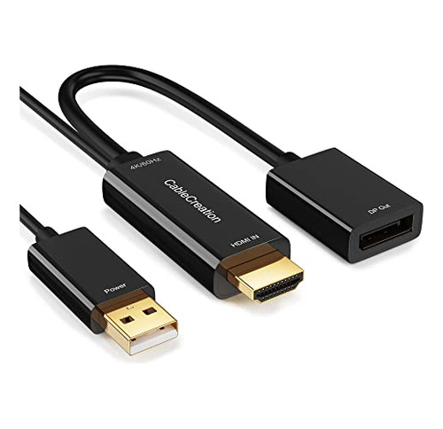 Adaptador Hdmi A Displayport De Cablecreation Con Alimentaci