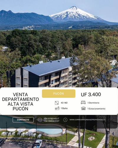 En Venta Hermoso Departamento Pucón