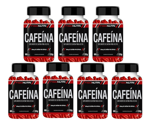 Combo 7 X Cafeína 200mg 420 Capsulas Sabor Sem sabor