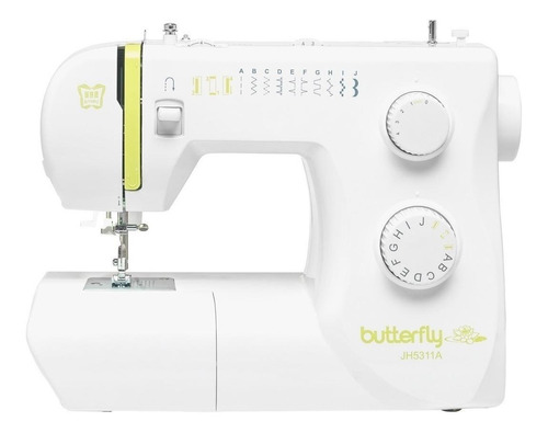Imagen 1 de 3 de Máquina de coser recta Butterfly JH5000 JH5311A portable blanca y amarillo 220V