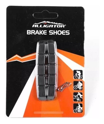 Refil De Sapata De Freio V-brake Mtb Alligator 72mm Alumínio