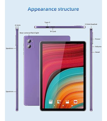 Tableta Android De 10.1 Pulgadas, 4g Lte Dual Sim, 16 Gb
