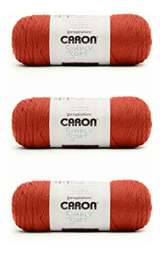 Caron Simply Soft Hilo De Caqui  Paquete De 3 170 G/6 Oz