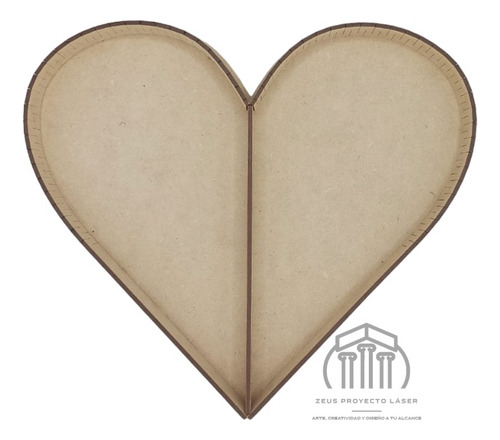 06 Charolas De Corazón En Mdf 25cm Regalo San Valentín