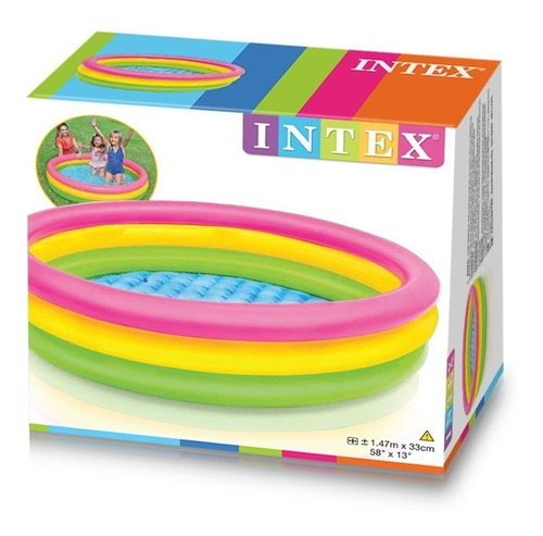 Piscina Tricolor Intex 147cm X 33cm Patio O Casa Ref. 57422