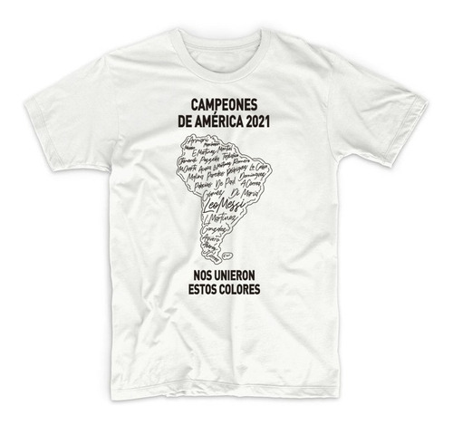 Remera Argentina Campeón Copa América 2021 Messi