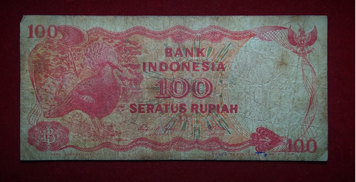 Billete 100 Rupias Indonesia 1984 Reposición Pick 122 Br 