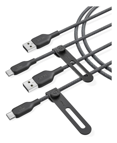 Anker Usb C Cable Bio-briaded [2 Paquete, 6 Pies], Cable De