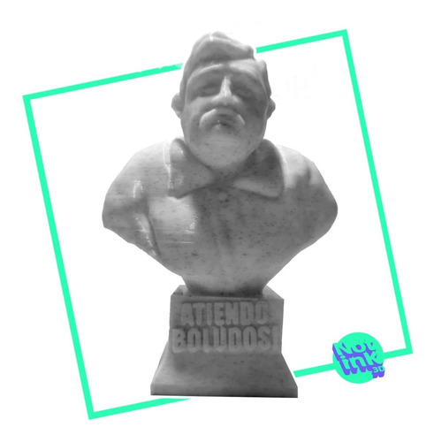 Imagen 1 de 2 de  Busto Meme Atendedor De Boludos De Cronica Impreso 3d Broma