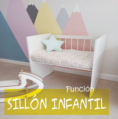 Cuna Multifuncion 100x50 Colecho Escritorio Con Colchon