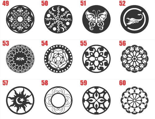 Kit 4 Quadros Mandalas Placas Decorativas Parede Mdf 25x25cm