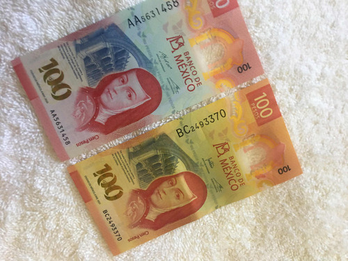 Billete 100 Pesos Sor Juana Error Unico Muy Visible Muy Raro (Usado)