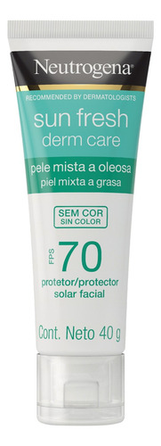 Protetor Solar Neutrogena Sun Fresh Derm Care Fps 70 40g