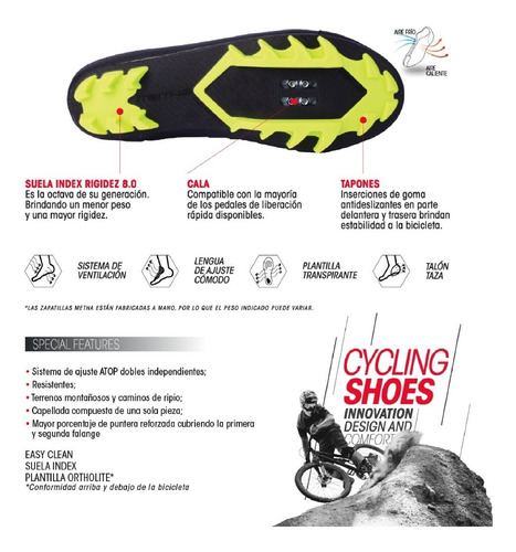 Imagen 5 de 10 de Zapatilla Ciclismo Mountain Bike Metha Viper